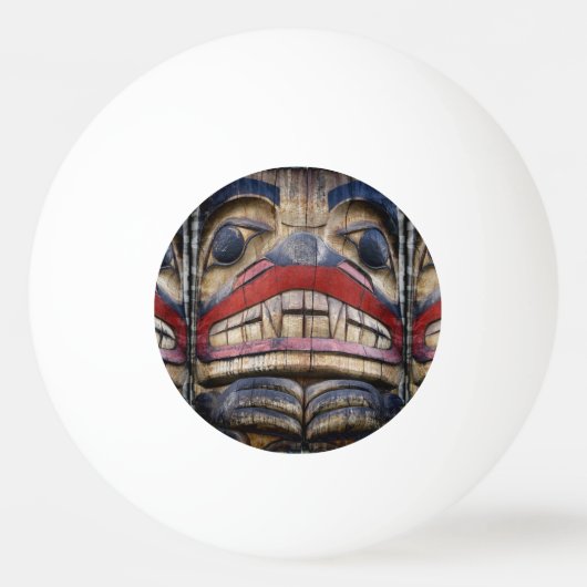 Totem Pole Face Thunder_Cove Pingpongbal (Achterkant)