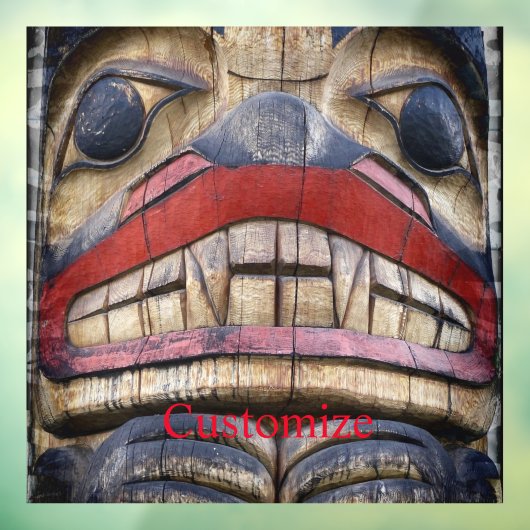 Totem Pole Face Thunder_Cove Raamsticker (Vel 3)