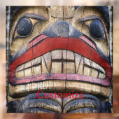 Totem Pole Face Thunder_Cove Raamsticker (Vel 2)
