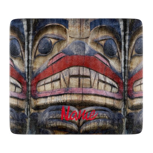 Totem Pole Face Thunder_Cove Snijplank (Voorkant)