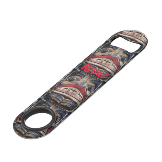 Totem Pole Face Thunder_Cove Speed Flessenopener (Voorkant Gekanteld)