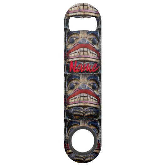 Totem Pole Face Thunder_Cove Speed Flessenopener (Voorkant)