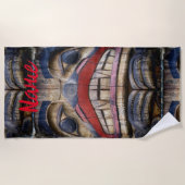 Totem Pole Face Thunder_Cove Strandlaken (Voorkant)