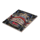 Totem Pole Face Thunder_Cove Tegeltje (Zijkant)