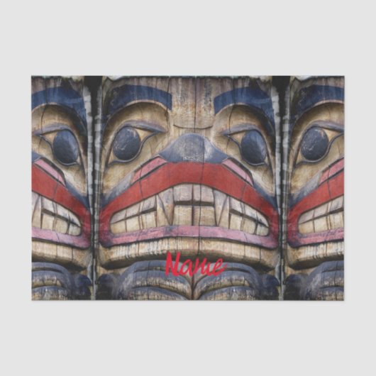 Totem Pole Face Thunder_Cove Tissuepapier (Voorkant)