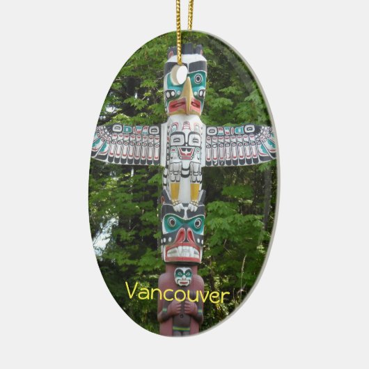 Totem Pole - Stanley Park, Vancouver Keramisch Ornament (Links)