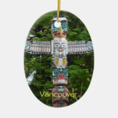 Totem Pole - Stanley Park, Vancouver Keramisch Ornament (Voorkant)