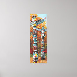 Totem Polen schilderen Canvas Prints