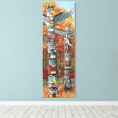 Totem Polen schilderen Canvas Prints (Insitu (Houten vloer))