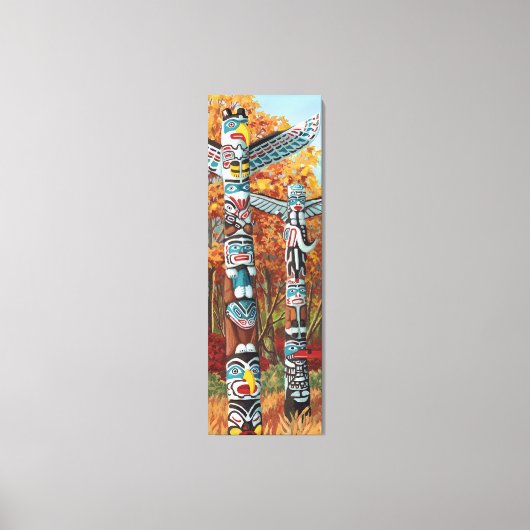 Totem Polen schilderen Canvas Prints (Voorkant)