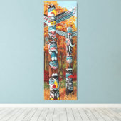 Totem Polen schilderen Canvas Prints (Insitu (Houten vloer))