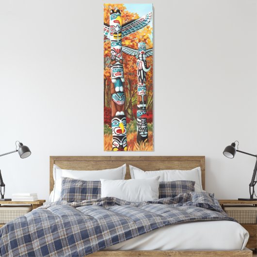 Totem Polen schilderen Canvas Prints (Insitu (Slaapkamer))