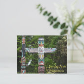 Totem Poles - Stanley Park, Vancouver Briefkaart (Staand voorkant)