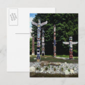 Totem poles, Vancouver, Brits Colombia Briefkaart (Voorkant / Achterkant)