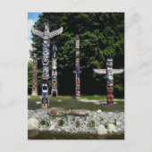 Totem poles, Vancouver, Brits Colombia Briefkaart (Voorkant)