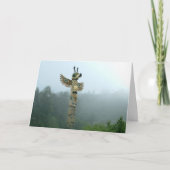 Totem Rising in the Mist Greeting Card Kaart (Voorkant)