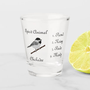 Totem Spirit Totem Carolina Chickadee Cartoon Shot Glas