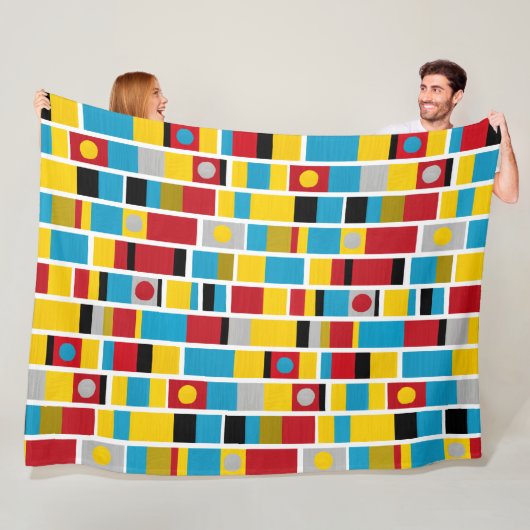 Totem Stripes Fleece Deken (In situ)