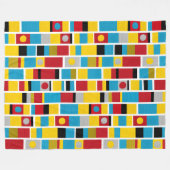 Totem Stripes Fleece Deken (Voorkant (Horizontaal))