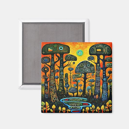 Totem Trees Magneet (Voorkant / Achterkant)