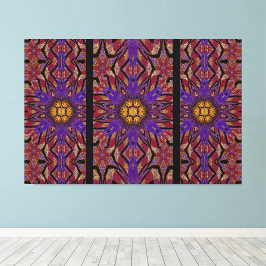 Totem Wilde bloem 8 Canvas Afdruk (Insitu (Houten vloer))