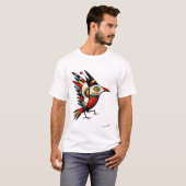Totemic Bird – Abstract Tribal Symbol T-shirt (Voorkant volledig)