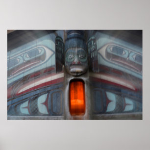 Totempaal Abstract, Alaska Poster