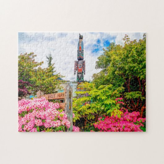 Totempaal Alaska. Legpuzzel (Horizontaal)