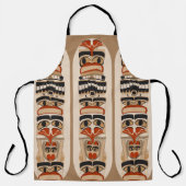 Totempaal Cool Artistiek Ontwerp Schort (Voorkant)