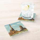 Totempaal Glazen Onderzetter (Schuin)