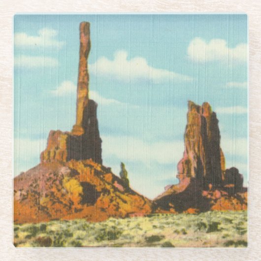 Totempaal Glazen Onderzetter (Voorkant)