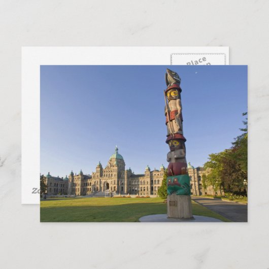 Totempaal in het gebouw van het Parlement in Briefkaart (Voorkant / Achterkant)