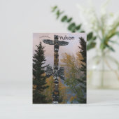 Totempaal in Yukon Canada Briefkaart (Staand voorkant)