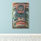 Totempaal Ingepakte Canvas Afdruk (Insitu (Houten vloer))