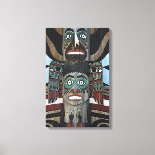Totempaal Ingepakte Canvas Afdruk (Voorkant)