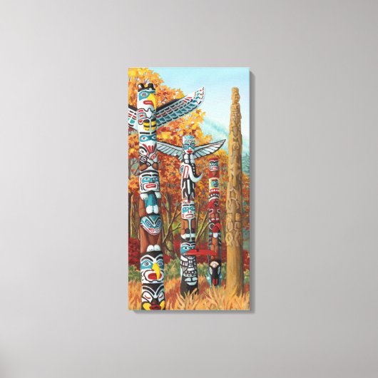 Totempaal Schilderij Canvas Prints (Voorkant)