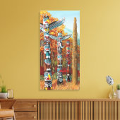 Totempaal Schilderij Canvas Prints (Insitu (Woonkamer))