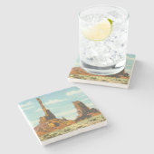 Totempaal Stenen Onderzetter (Zijkant)