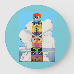 totempaal uit de jaren 20 grote klok