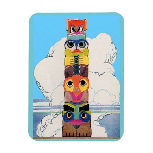 totempaal uit de jaren 20 magneet (Verticaal)