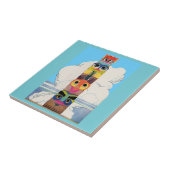 totempaal uit de jaren 20 tegeltje (Zijkant)