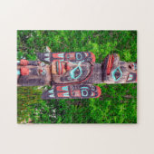 Totempfahl Legpuzzel (Horizontaal)