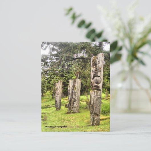 Totempolen decaderen briefkaart (Staand voorkant)