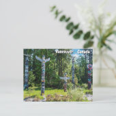 Totems in Stanley Park, Vancouver Canada Briefkaart (Staand voorkant)