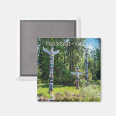 Totems in Stanley Park, Vancouver Canada Magneet (Voorkant / Achterkant)