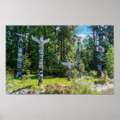 Totems in Stanley Park, Vancouver Canada Poster (Voorkant)