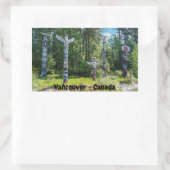 Totems in Stanley Park, Vancouver Canada Rechthoekige Sticker (Tas)