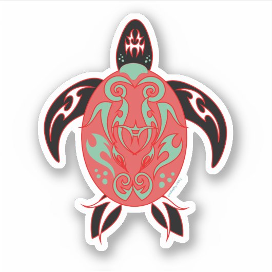 totemschildpad sticker (Voorkant)
