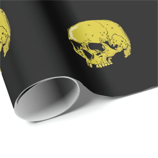 Totenkopf aus Gold Cadeaupapier (Rol Hoek)