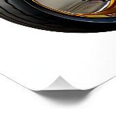 Totenkopf Biker fährt durch die Wand Perfect Poster (Hoek)